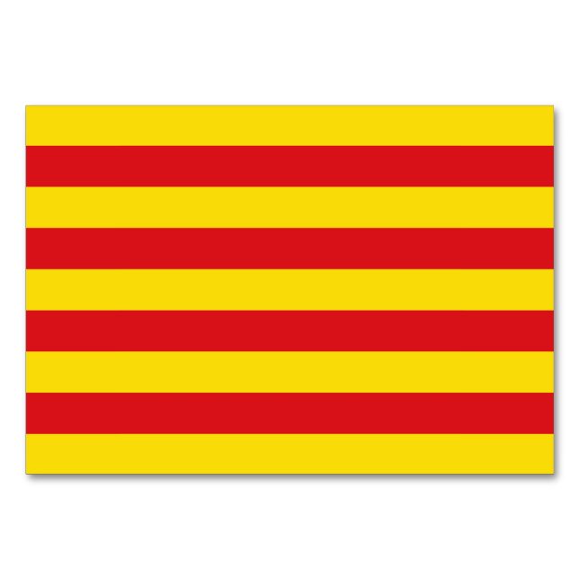 Tarjeta de mesa patriótica con bandera de Cataluña (Anverso)