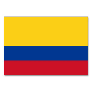 Tarjeta de mesa patriótica con bandera de Colombia