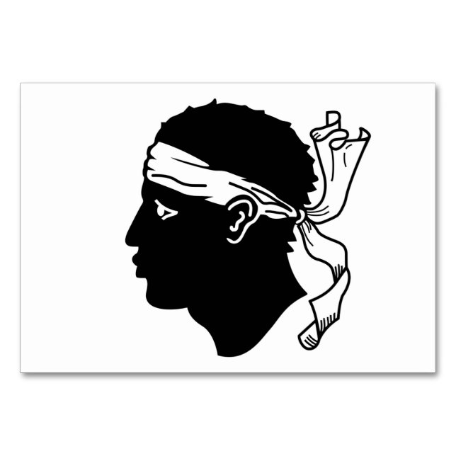 Tarjeta de mesa patriótica con bandera de Córcega (Anverso)