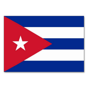 Tarjeta de mesa patriótica con bandera de Cuba
