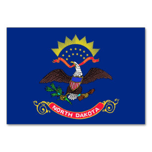 Tarjeta de mesa patriótica con bandera de Dakota d