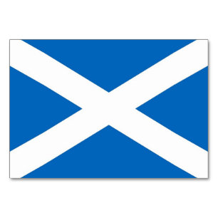 Tarjeta de mesa patriótica con bandera de Escocia