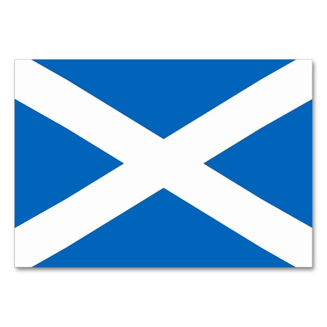 Tarjeta de mesa patriótica con bandera de Escocia (Reverso)