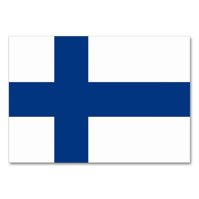 Tarjeta de mesa patriótica con bandera de Finlandi (Reverso)