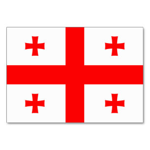 Tarjeta de mesa patriótica con bandera de Georgia