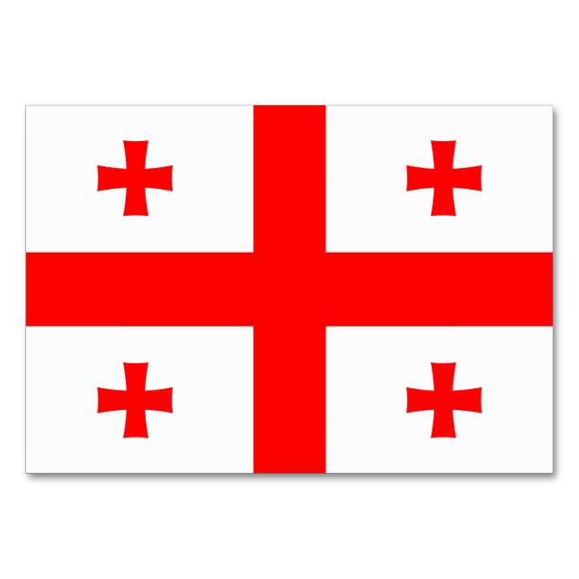 Tarjeta de mesa patriótica con bandera de Georgia (Anverso)