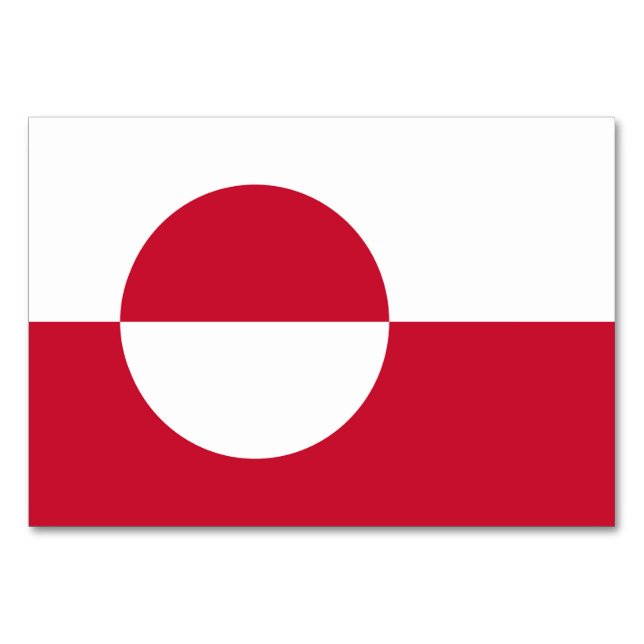 Tarjeta de mesa patriótica con bandera de Groenlan (Reverso)