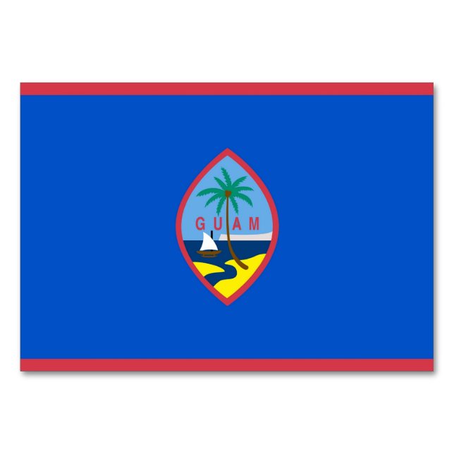 Tarjeta de mesa patriótica con bandera de Guam (Anverso)