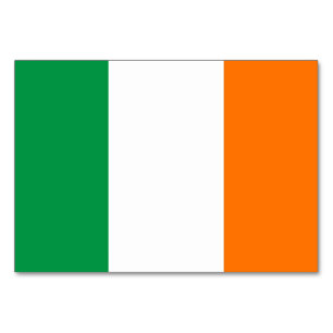 Tarjeta de mesa patriótica con bandera de Irlanda