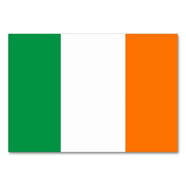 Tarjeta de mesa patriótica con bandera de Irlanda (Reverso)