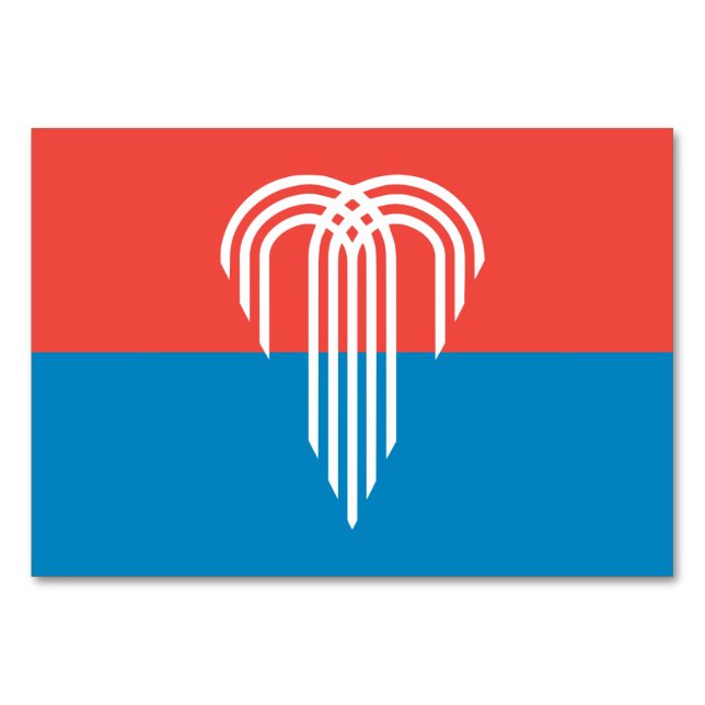 Tarjeta de mesa patriótica con bandera de Kansas C (Anverso)