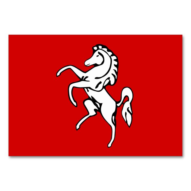 Tarjeta de mesa patriótica con Bandera de Kent, In (Anverso)