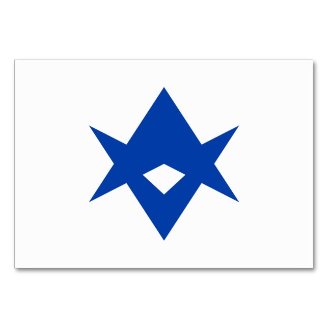 Tarjeta de mesa patriótica con bandera de la ciuda (Anverso)