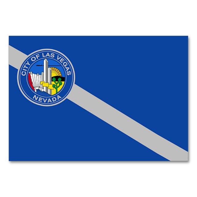 Tarjeta de mesa patriótica con bandera de Las Vega (Anverso)