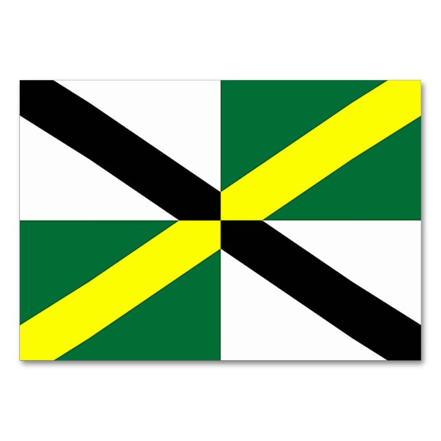 Tarjeta de mesa patriótica con bandera de Monterre (Anverso)