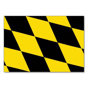 Tarjeta de mesa patriótica con bandera de Múnich,
