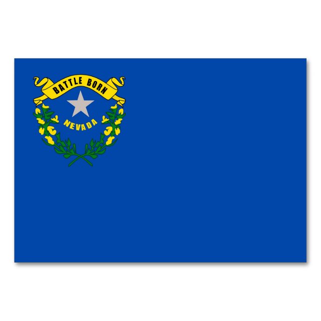 Tarjeta de mesa patriótica con bandera de Nevada (Reverso)