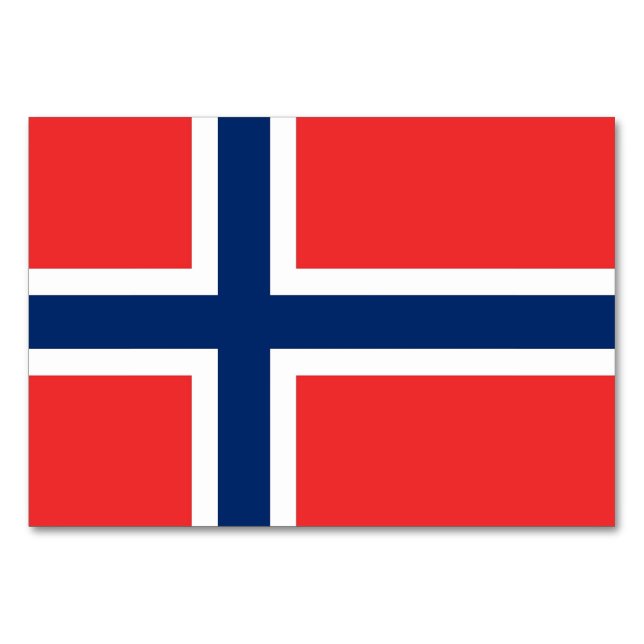 Tarjeta de mesa patriótica con bandera de Noruega (Reverso)