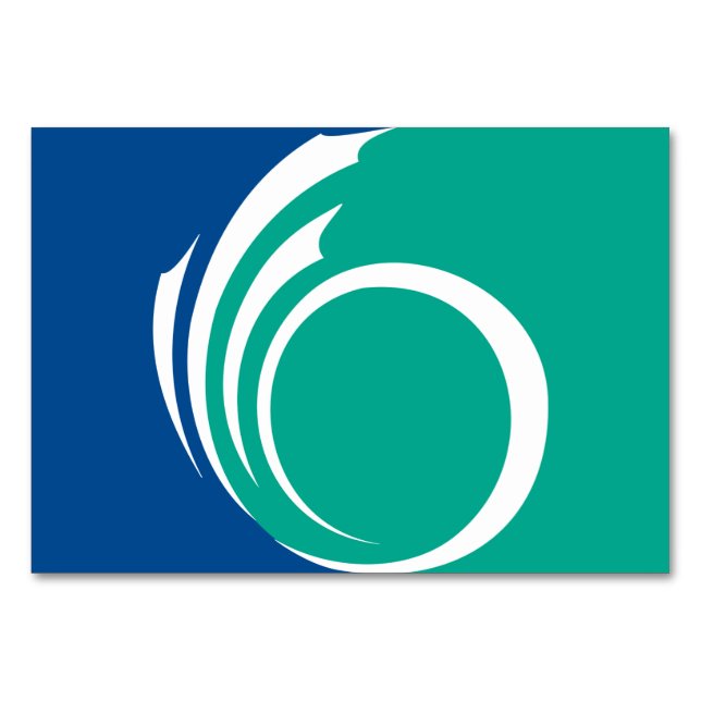 Tarjeta de mesa patriótica con bandera de Ottawa,  (Anverso)