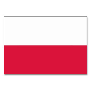 Tarjeta de mesa patriótica con bandera de Polonia