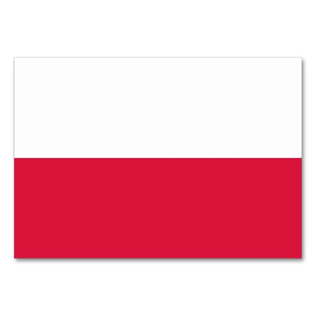 Tarjeta de mesa patriótica con bandera de Polonia (Reverso)