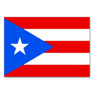 Tarjeta de mesa patriótica con bandera de Puerto R