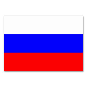 Tarjeta de mesa patriótica con bandera de Rusia