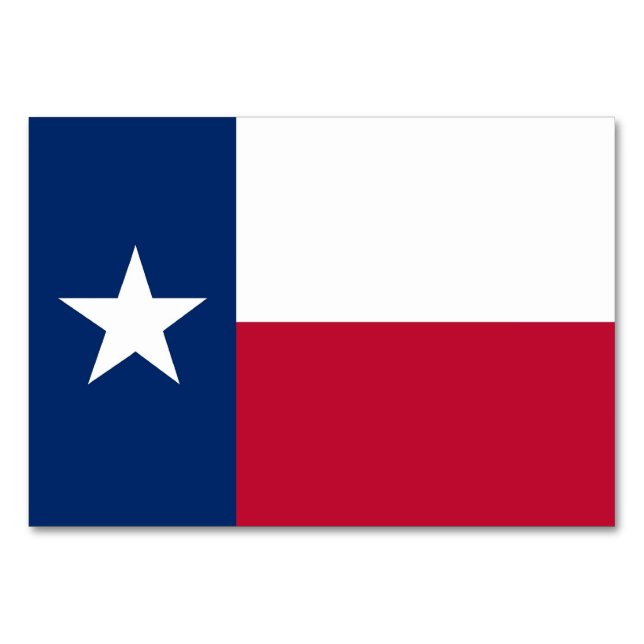 Tarjeta de mesa patriótica con bandera de Texas (Reverso)