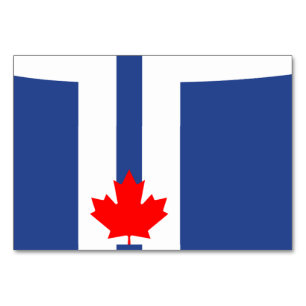 Tarjeta de mesa patriótica con bandera de Toronto