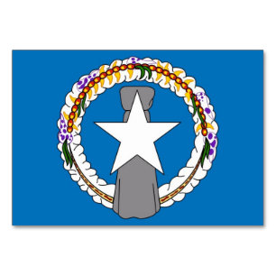 Tarjeta de mesa patriótica con bandera del norte d