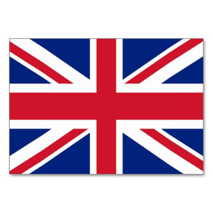 Tarjeta de mesa patriótica con bandera del Reino U