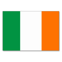 Tarjeta de mesa patriótica con la bandera de Irlan