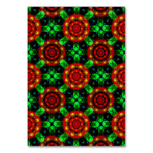 Tarjeta De Mesa Patrón abstracto boho elegante moderno floral #504