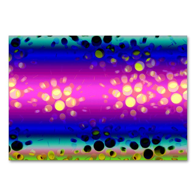 Tarjeta De Mesa Patrón abstracto colorido (Anverso)