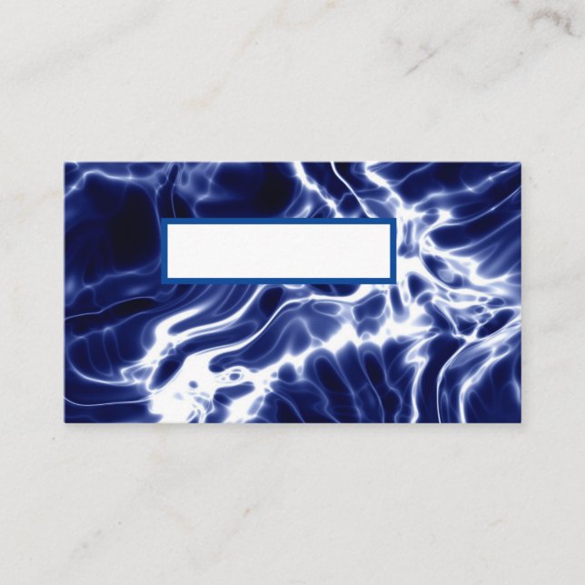 Tarjeta De Mesa Patrón azul arremolinado  (Anverso)