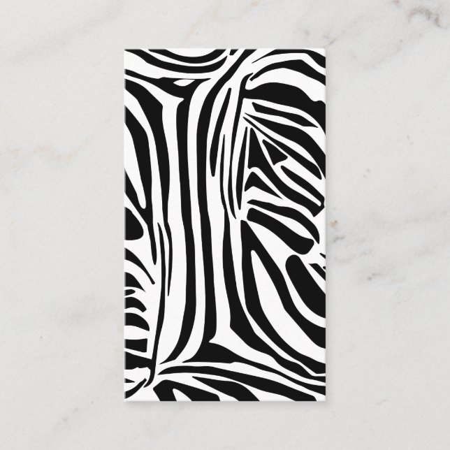 Tarjeta De Mesa Patrón de cebra (Anverso)