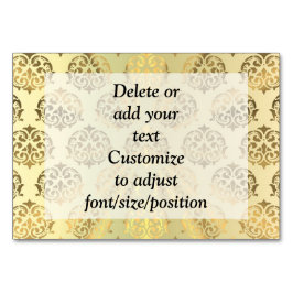 Tarjeta De Mesa Patrón de damasco de oro