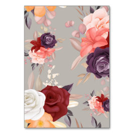 Tarjeta De Mesa Patrón de flores coloridas incluyendo rosas