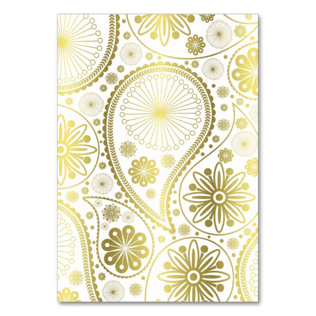 Tarjeta De Mesa Patrón de paisajes dorados (Anverso)
