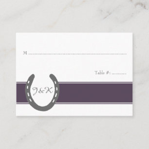 Tarjeta De Mesa Patrón de zapatos de caballo con tema ecuestre