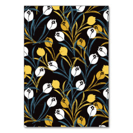 Tarjeta De Mesa Patrón elegante de flor tulipán