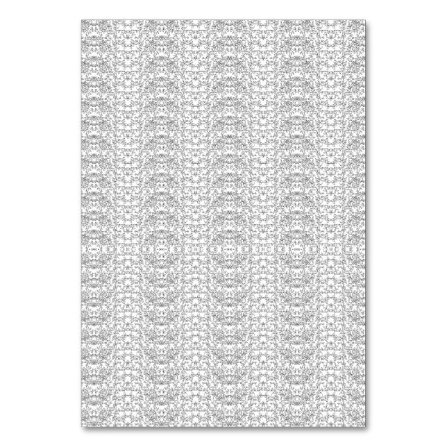 Tarjeta De Mesa Patrón en forma de V de repetición gris claro sobr (Anverso)