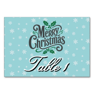 Tarjeta De Mesa Patrón personalizado de copo de nieve cian para fi