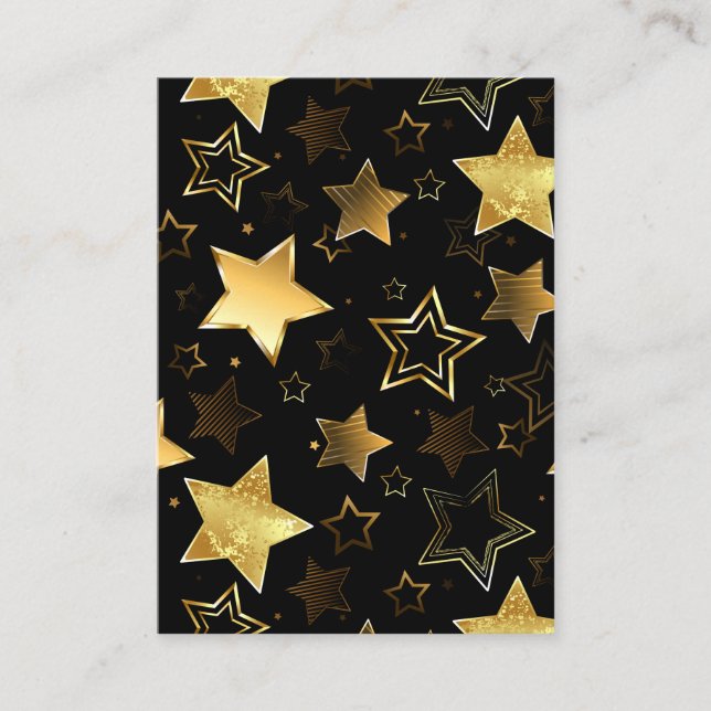 Tarjeta De Mesa Patrón sin foco con las estrellas doradas (Anverso)