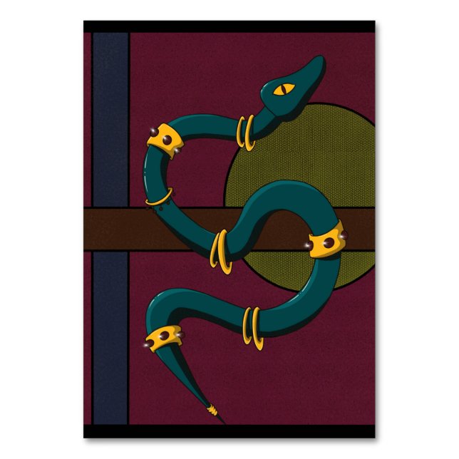 Tarjeta De Mesa Pegatina Carré Snake (Reverso)