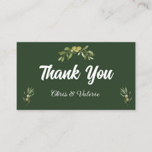 Tarjeta De Mesa Pegatina verde oliva moderna