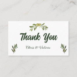 Tarjeta De Mesa Pegatina verde oliva moderna