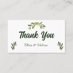 Tarjeta De Mesa Pegatina verde oliva moderna