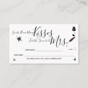 Tarjeta De Mesa Pen & Inkwell ¿Cuántos besos para la señora? Ta