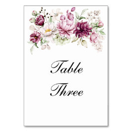 Tarjeta De Mesa Peonía floral romántica